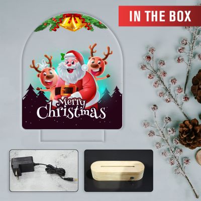 Merry Christmas Santa Claus Table Lamp Christmas Home Decor Light Warm White Light Gift for Christmas | Kids Room Decor Gift for Friends & Family